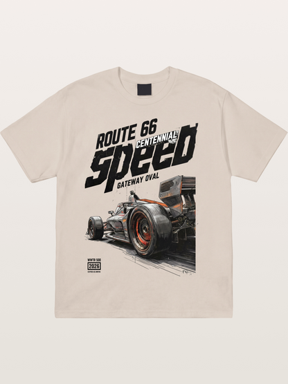 Grunge Speed IndyCar Art Cotton T-shirt