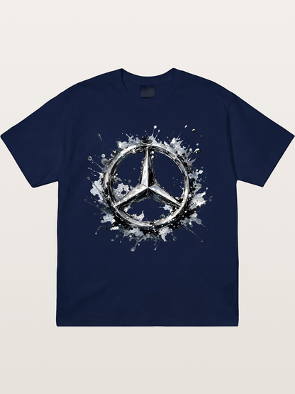 Mercedes Ink Wash Logo Art Gildan T-shirt
