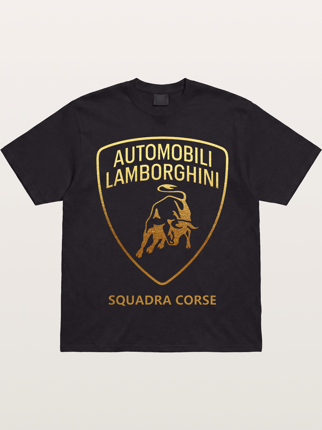 Lamborghini Squadra Corse Gold Shield Gildan T-shirt -----