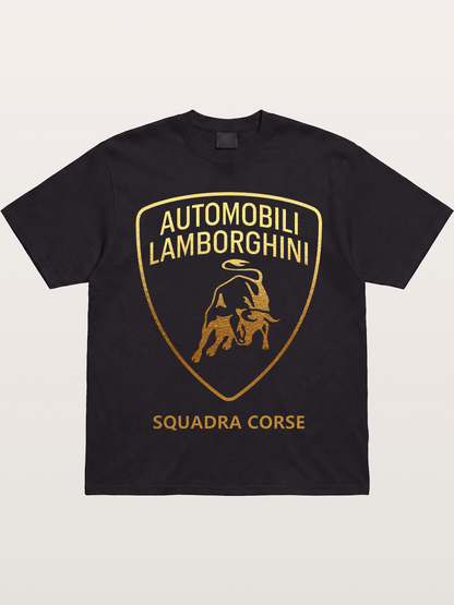 Lamborghini Squadra Corse Gold Shield Gildan T-shirt -----