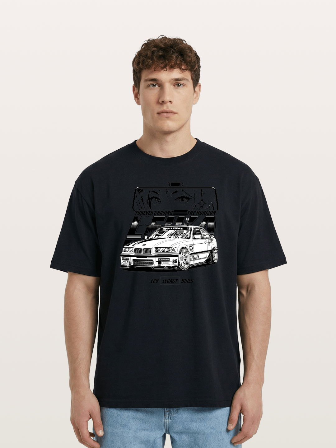 Vintage Race Car Cotton T-shirt