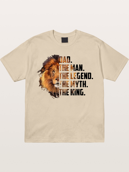 Dad The King Lion Design Gildan T-shirt
