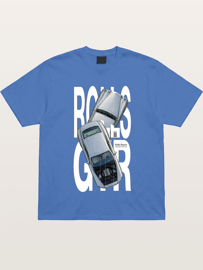 Silver Rolls Royce Overlay Print Gildan T-shirt