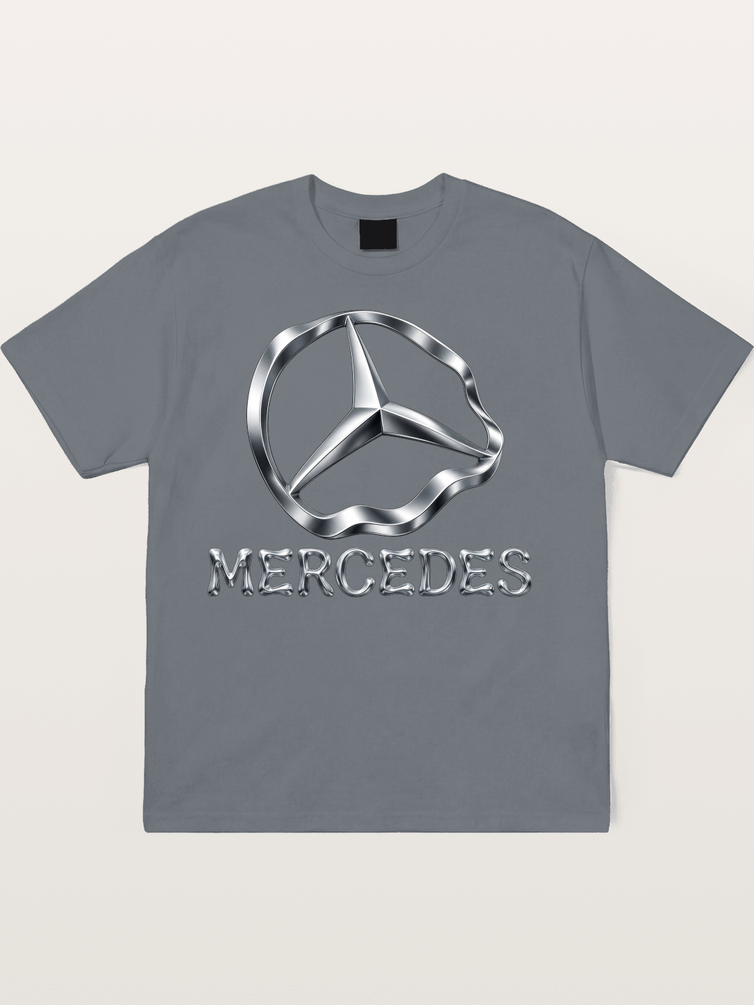 Mercedes Liquid Metal Logo Cotton T-shirt