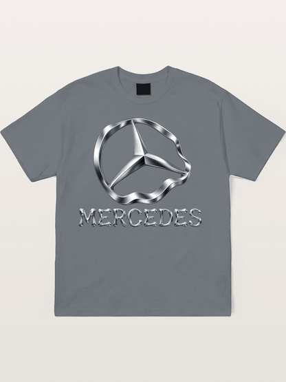Mercedes Liquid Metal Logo Cotton T-shirt