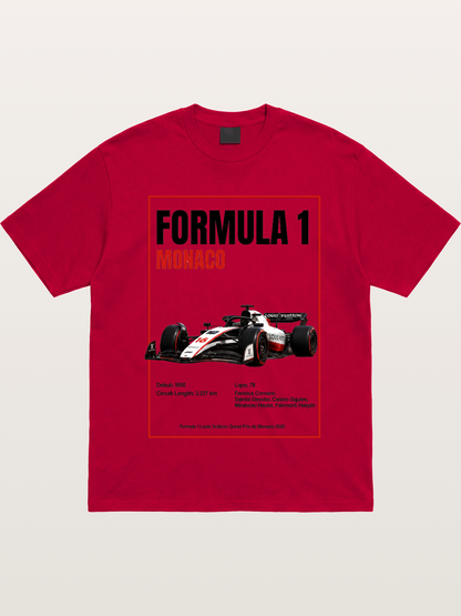 F1 Monaco LV Racing Car Poster Gildan T-shirt