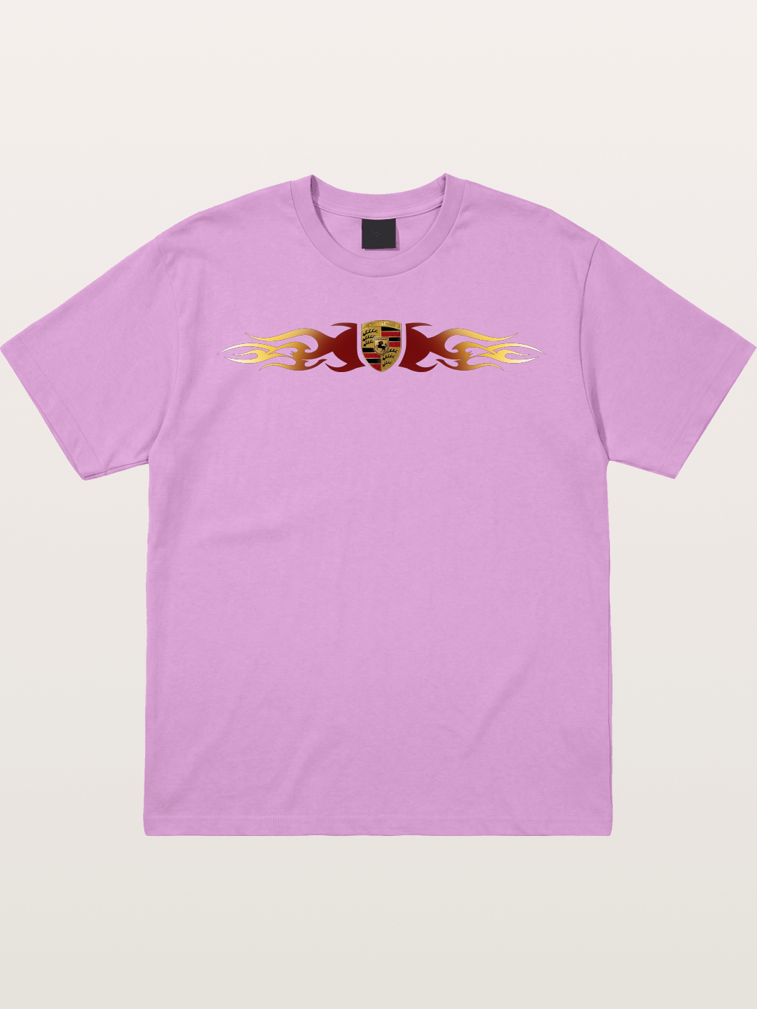 Porsche Crest Flame Stripe Gildan T-shirt