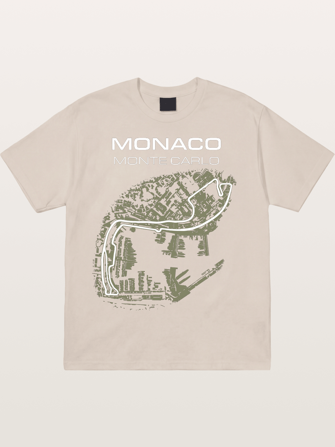 Monaco Grand Prix Vintage City Circuit Map Cotton T-shirt