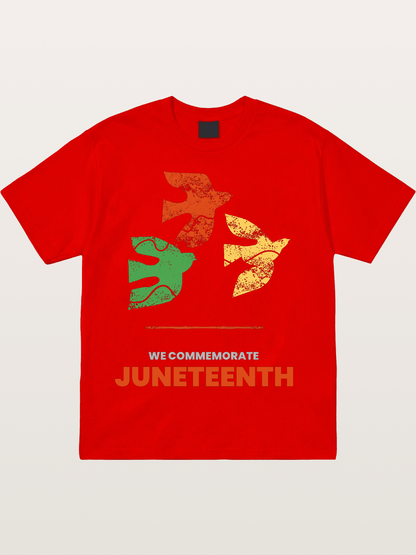 Juneteenth Peace Doves Commemoration Cotton T-shirt