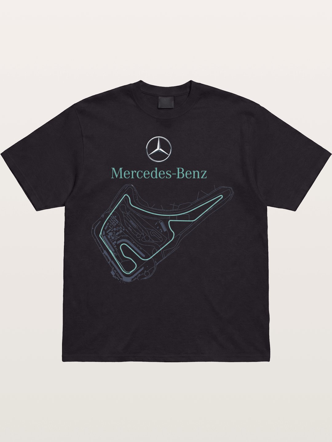 Mercedes Benz Circuit Track Graphic Cotton T-shirt