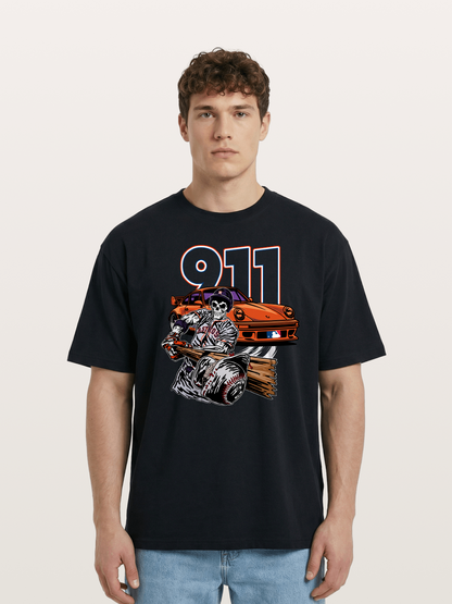 Skull Slugger Cotton T-shirt
