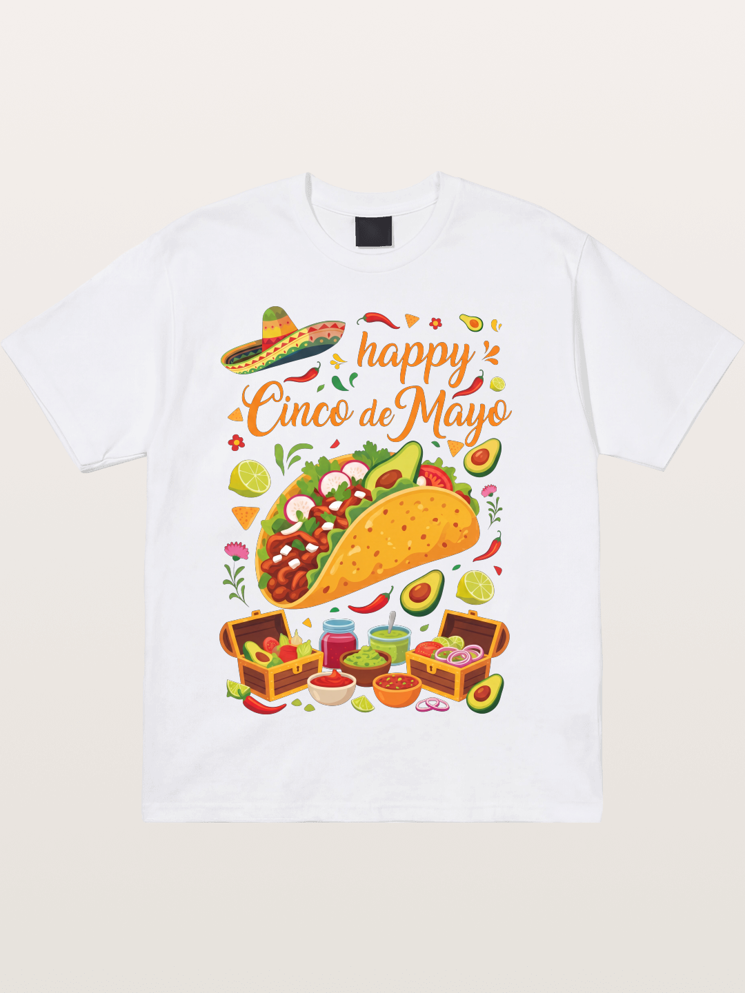 Cinco de Mayo Giant Taco Feast Cotton T-shirt