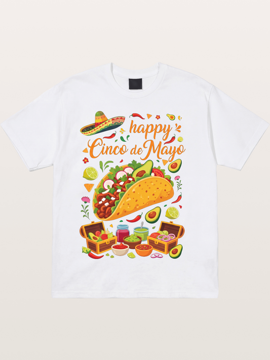 Cinco de Mayo Giant Taco Feast Cotton T-shirt