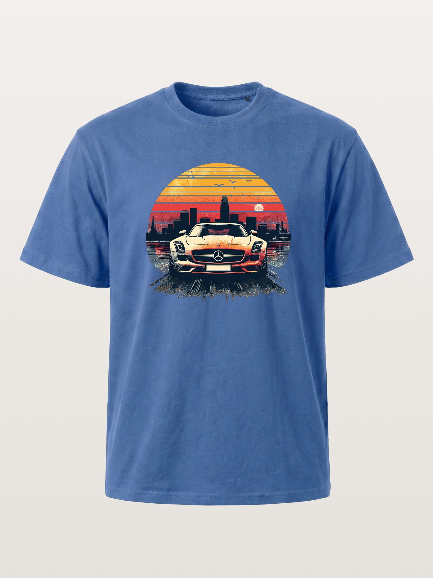 AMG Sport Car Retro Sunset Cityscape Gildan T-shirt