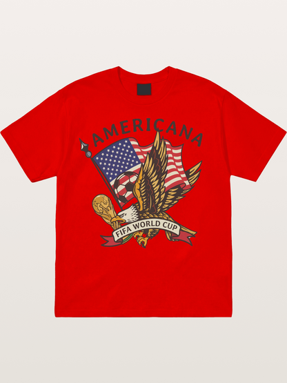 USA Eagle World Cup Graphic Cotton T-shirt