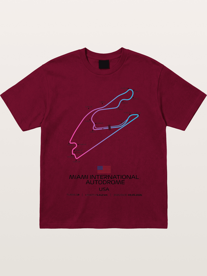 Miami Autodrome F1 Track Map Gildan T-shirt