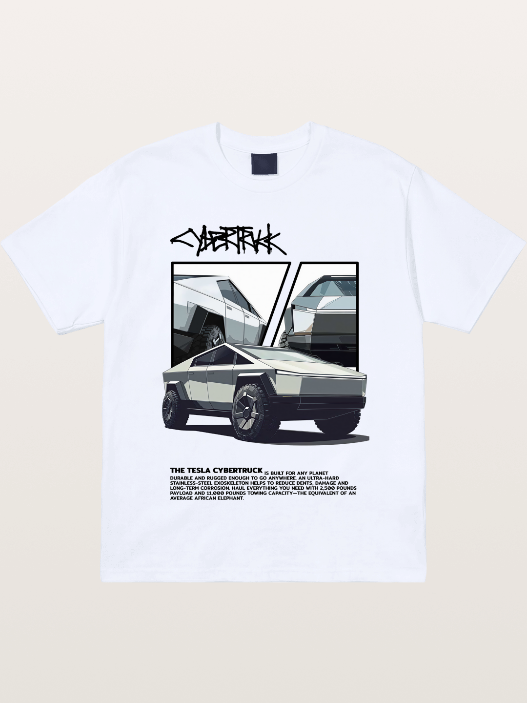 Tesla Cybertruck Poster Gildan T-shirt