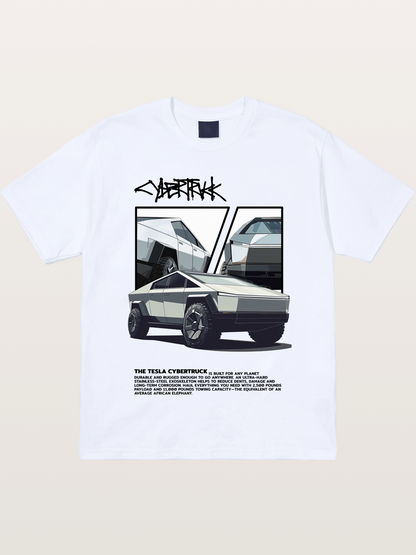 Tesla Cybertruck Poster Gildan T-shirt