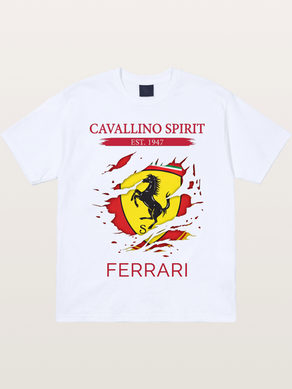 Ferrari 1947 Tear Logo Gildan T-shirt