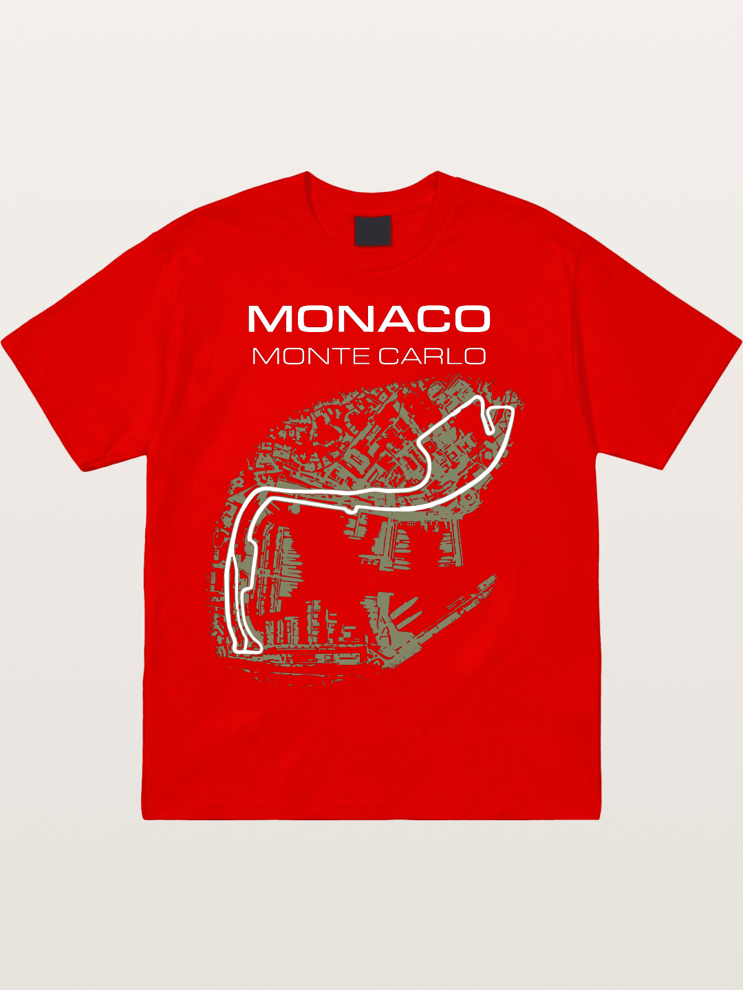 Monaco Grand Prix Vintage City Circuit Map Cotton T-shirt