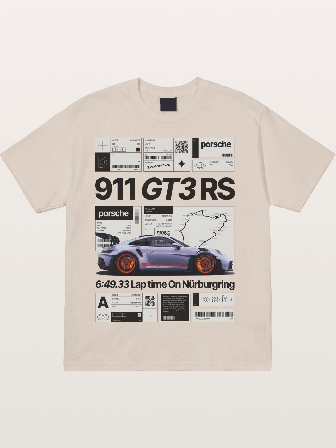 GT3 RS Poster Cotton T-shirt