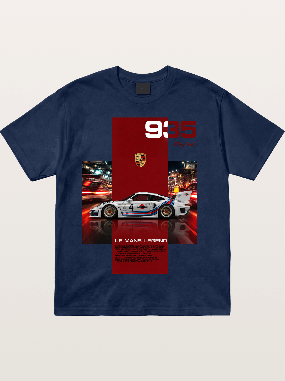 Porsche 935 Le Mans Legend Martini Cotton T-shirt