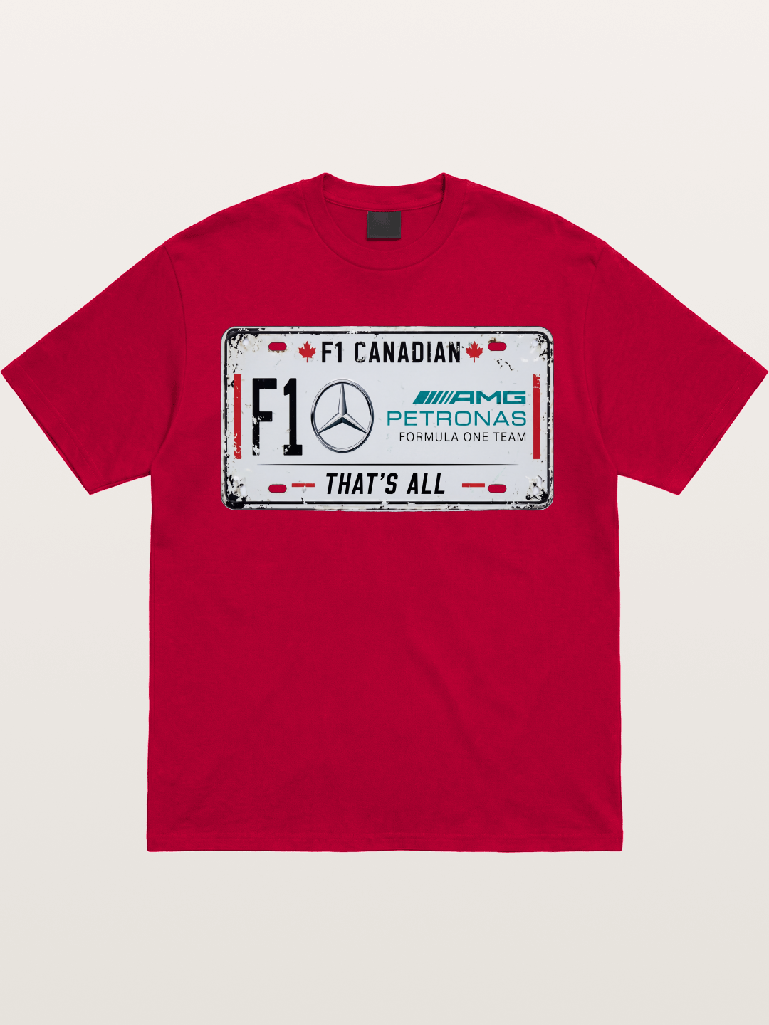 Mercedes F1 License Plate Print Gildan T-shirt