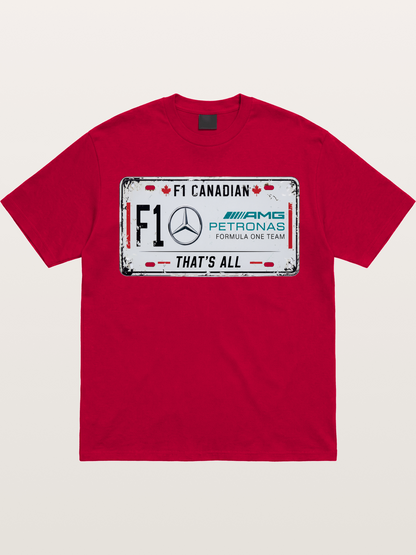 Mercedes F1 License Plate Print Gildan T-shirt