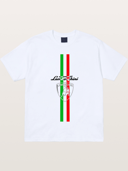 Italian Flag Lamborghini Print Gildan T-shirt