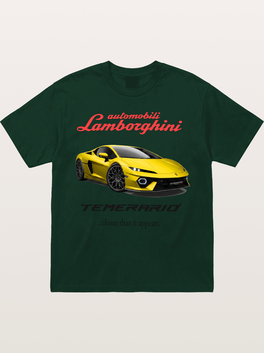 Lamborghini Temerario Yellow Sports Car Gildan T-shirt