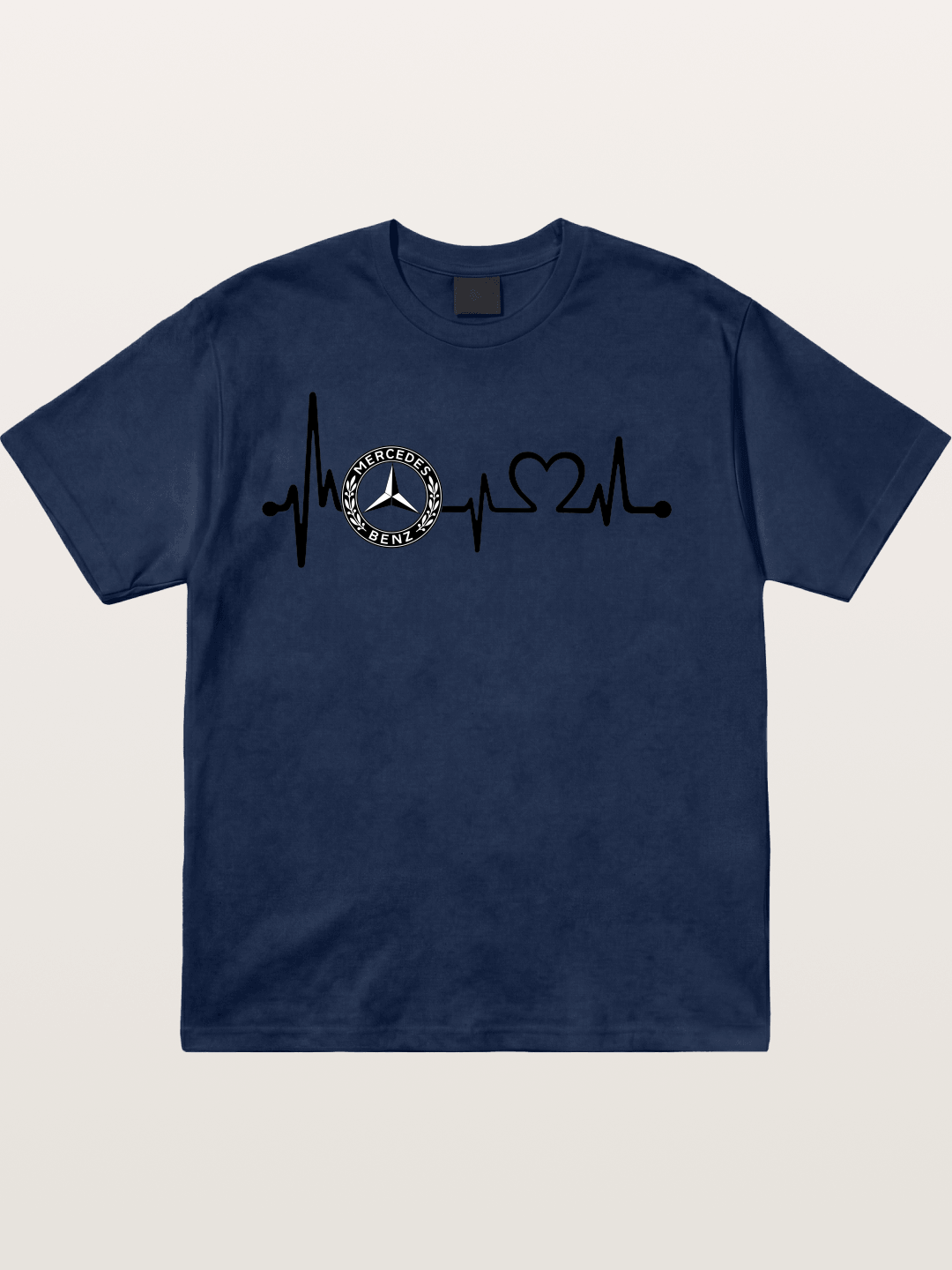 Mercedes Heartbeat Logo Art Cotton T-shirt