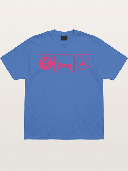 Eat Sleep Mercedes Pink Print Gildan T-shirt