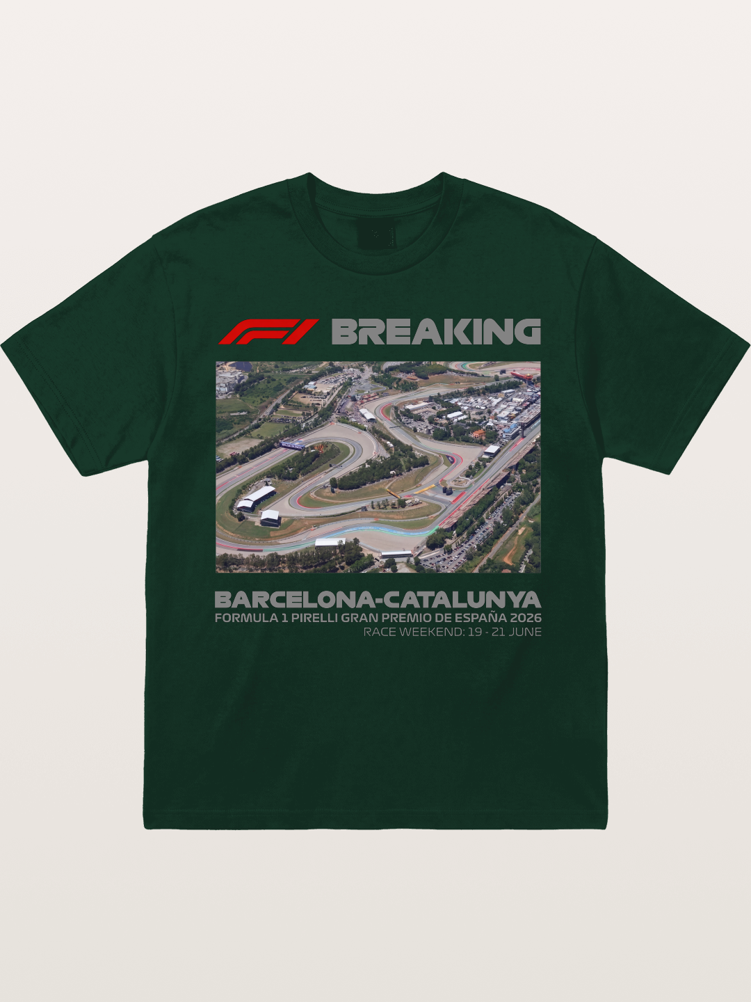 Barcelona Catalunya Track Aerial View Gildan T-shirt