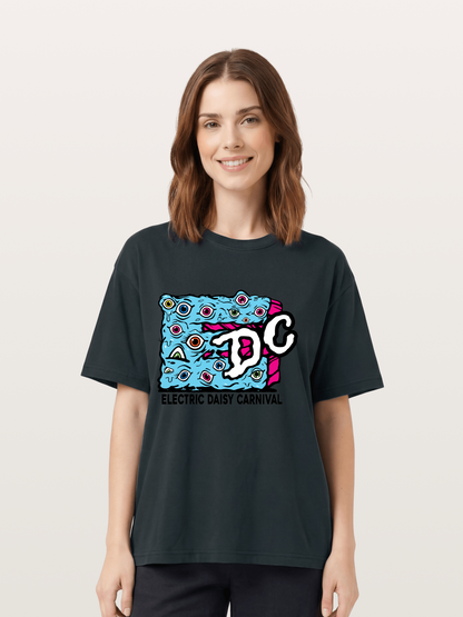 EDC Trippy Eye Daisy Print Gildan T-shirt