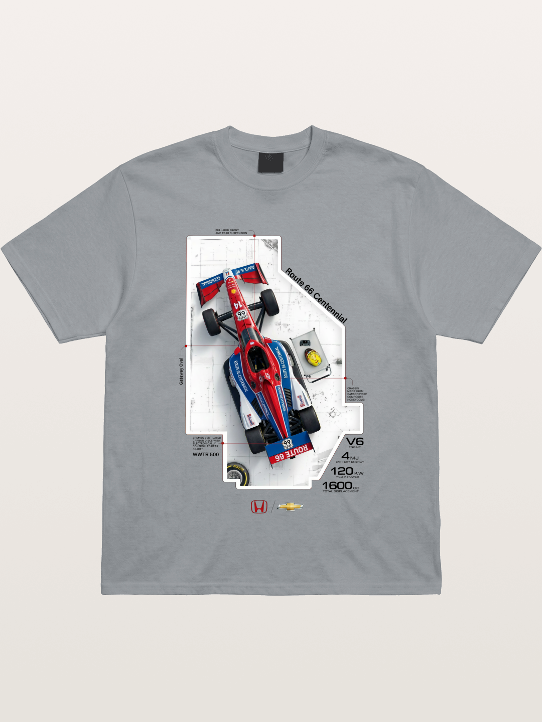 Blueprint Route66 IndyCar Card Gildan T-shirt