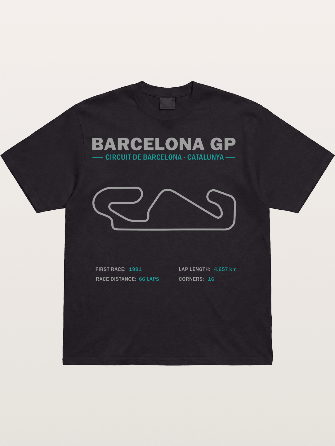 Catalunya GP Track Spec Outline Cotton T-shirt