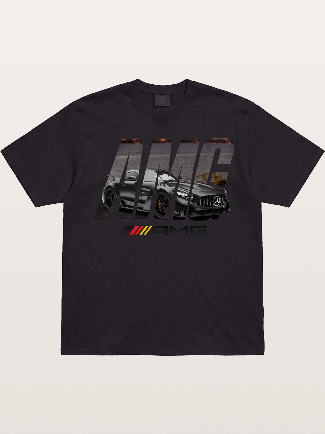 AMG Lettermark Car Print Gildan T-shirt