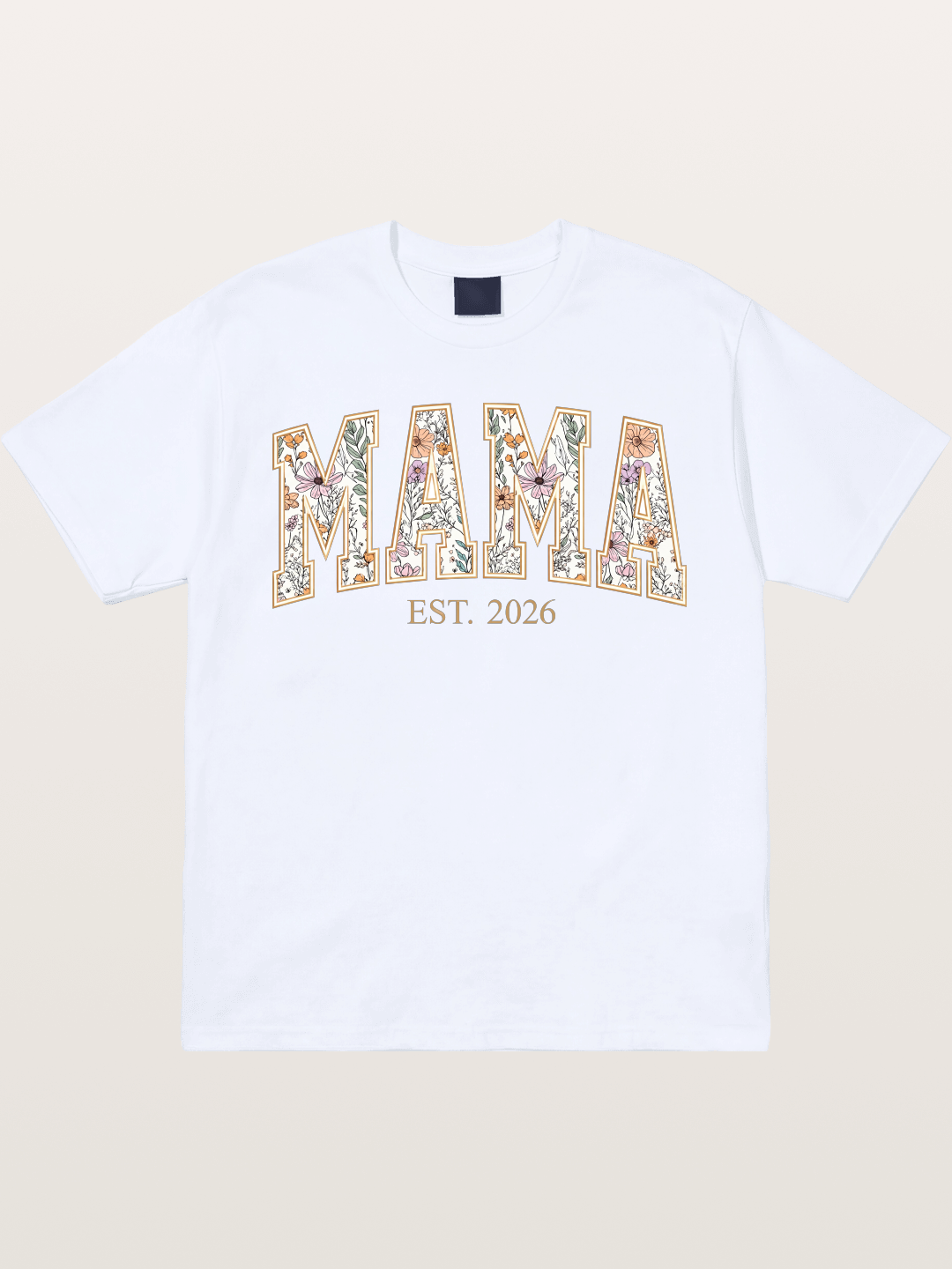 Floral Mama Est 2026 Design Gildan T-shirt