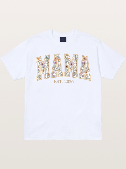 Floral Mama Est 2026 Design Gildan T-shirt