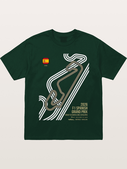 Spanish F1 Catalunya Circuit Layout Gildan T-shirt