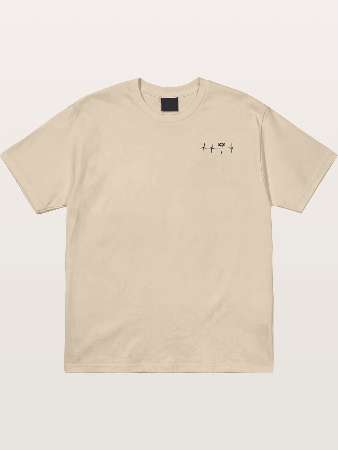 Tesla Logo Heartbeat Sticker Gildan T-shirt