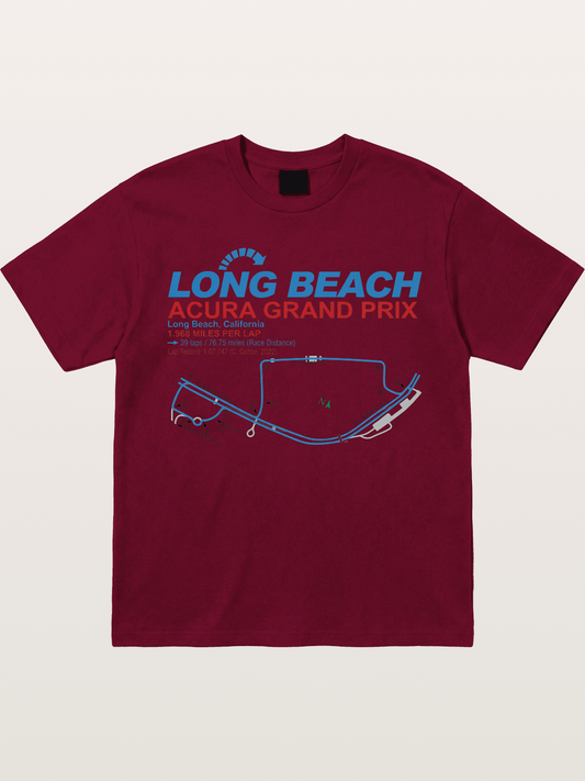 Long Beach Grand Prix Map Gildan T-shirt