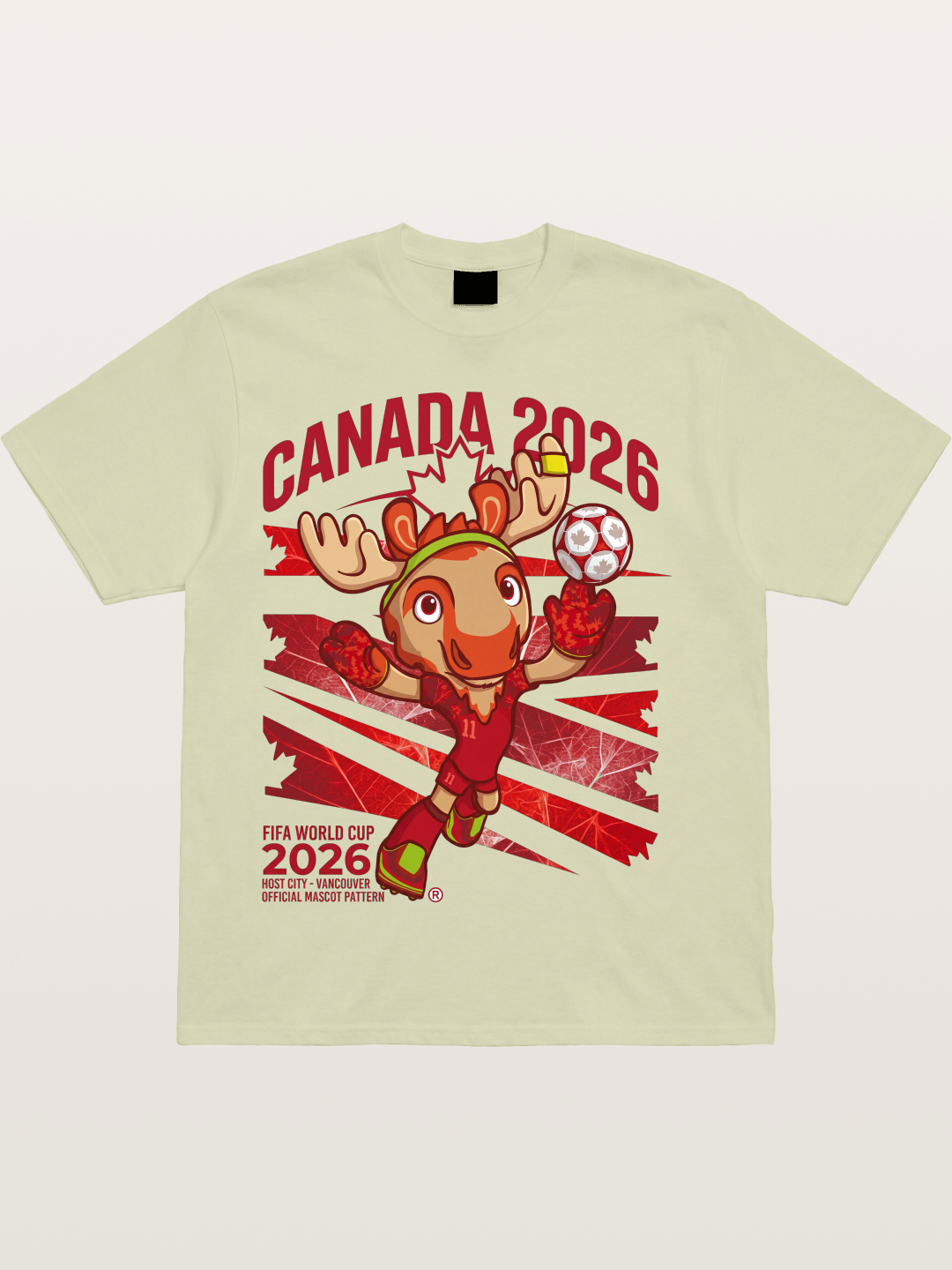 Canada 2026 Moose Mascot Cotton T-shirt