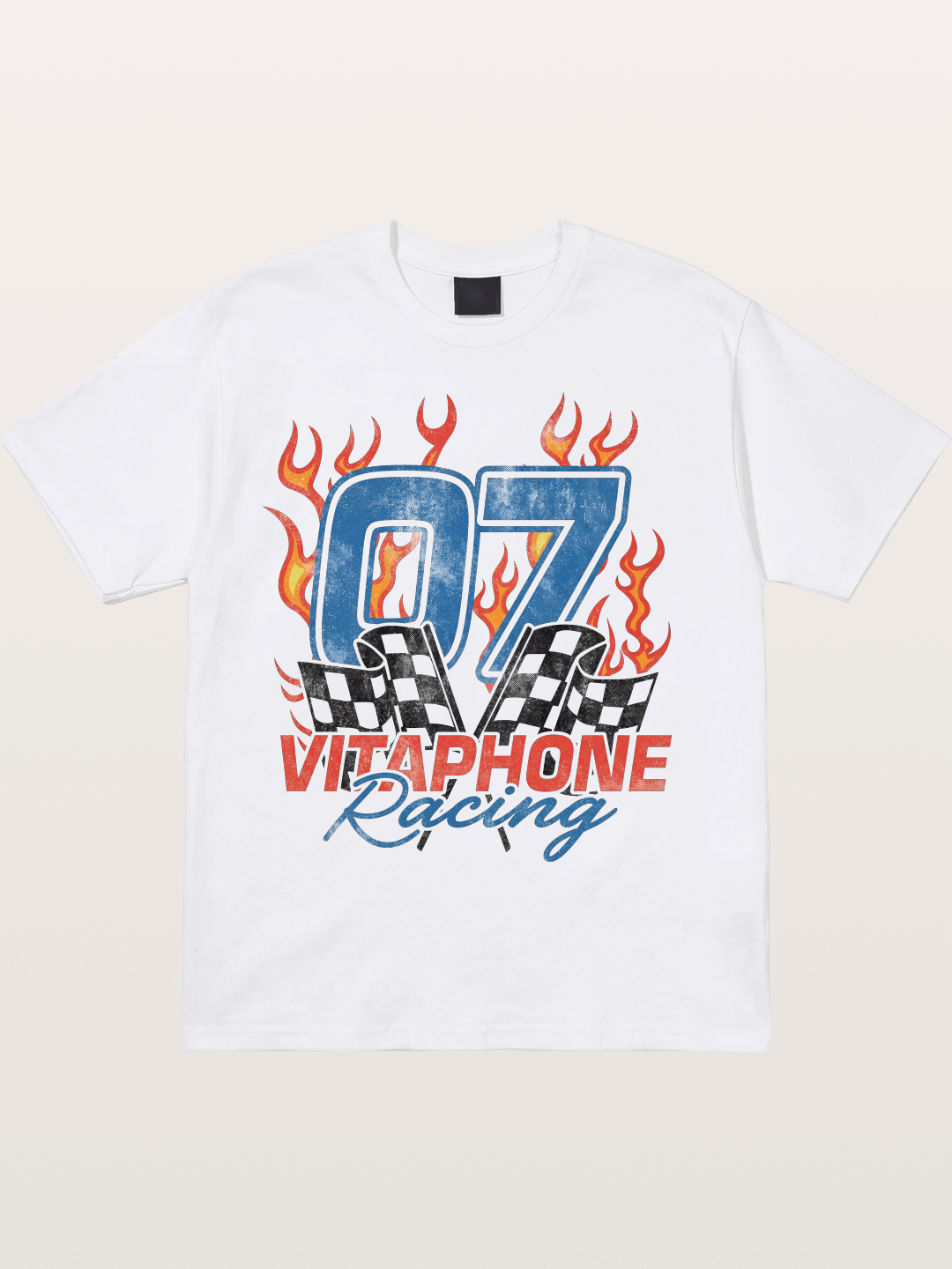 07 Racing Flame Cotton T-shirt