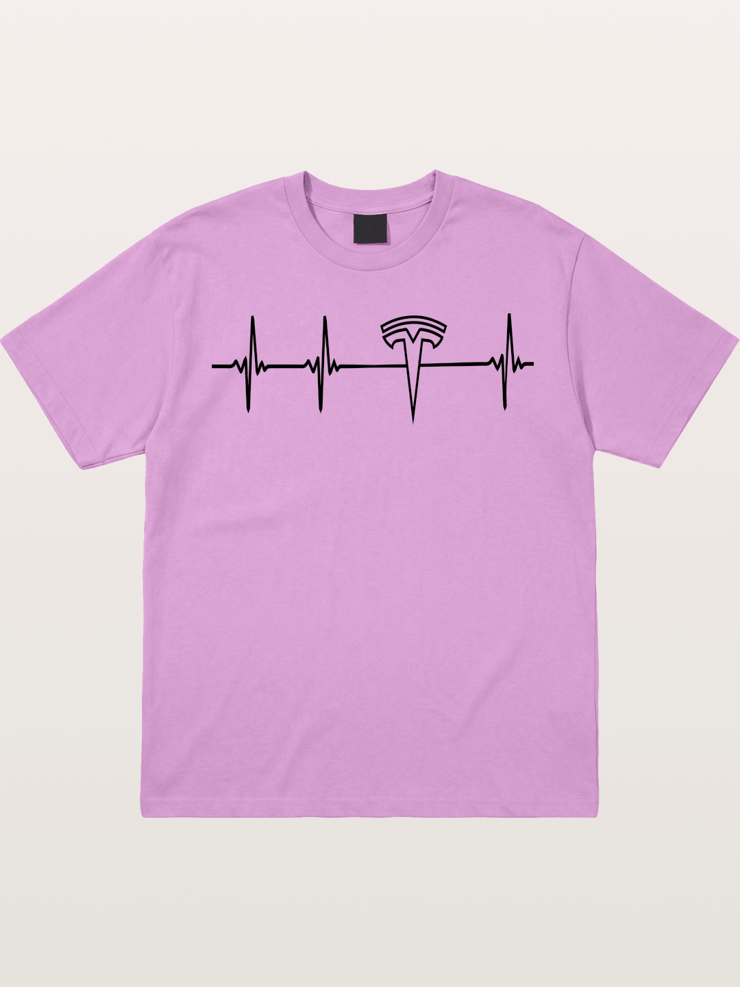 Tesla Logo Heartbeat Sticker Gildan T-shirt