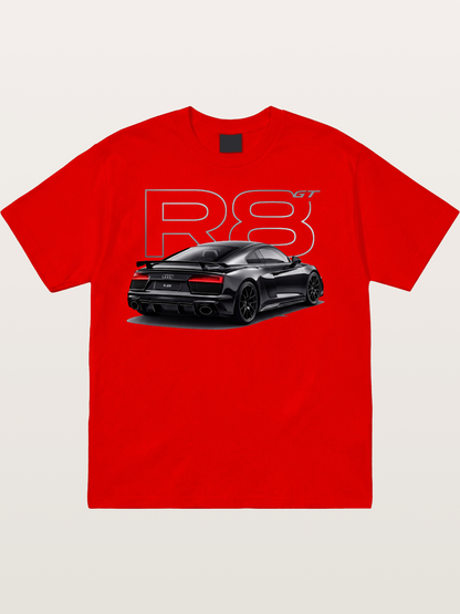 Audi R8 GT Black Rear End Cotton T-shirt