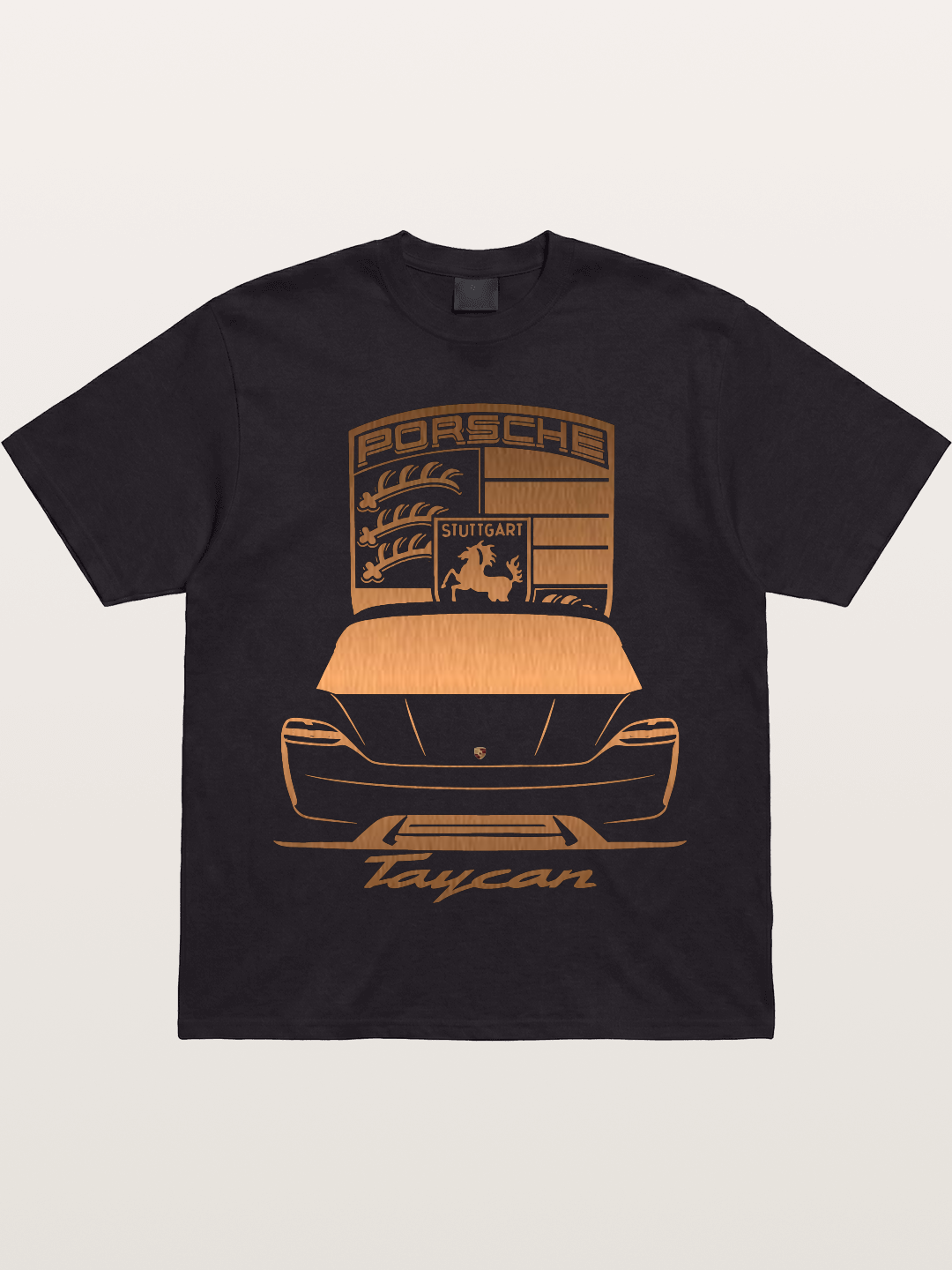 Porsche Taycan Copper Line Art Gildan T-shirt