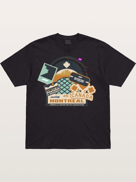 Montreal Canada GP 2026 Collage Cotton T-shirt