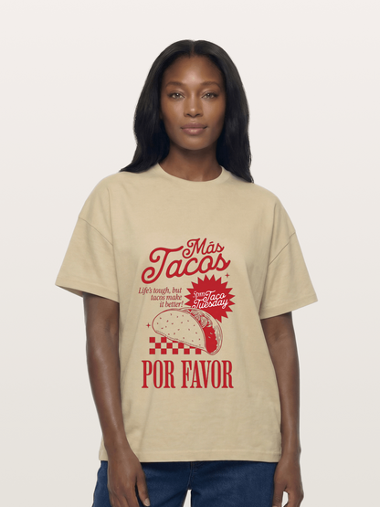 Mas Tacos Por Favor Funny Retro Art Gildan T-shirt