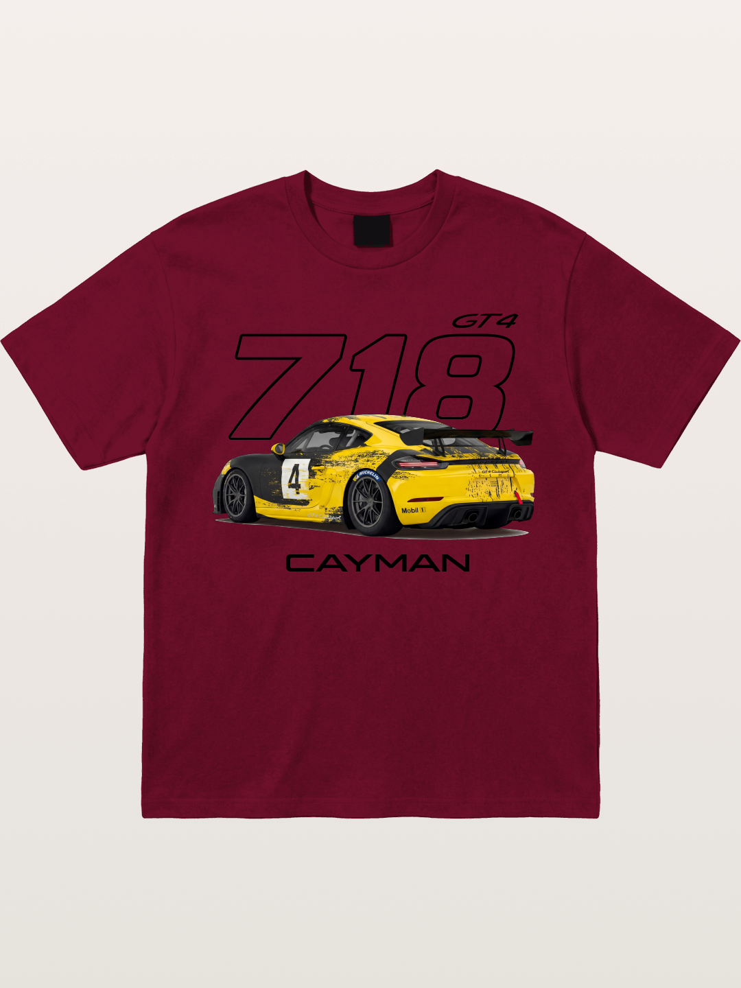 Porsche 718 Cayman GT4 Poster Gildan T-shirt